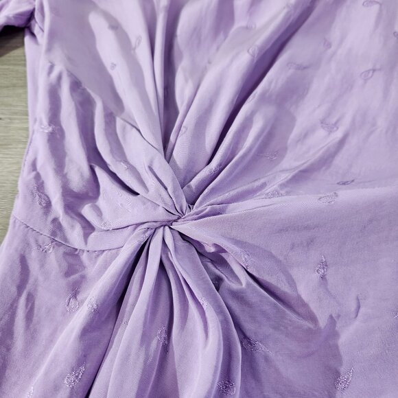 Paris Atelier & Other Stories Lavender Midi Dress With Knot Detail Womens Size 2 - Picture 8 of 16